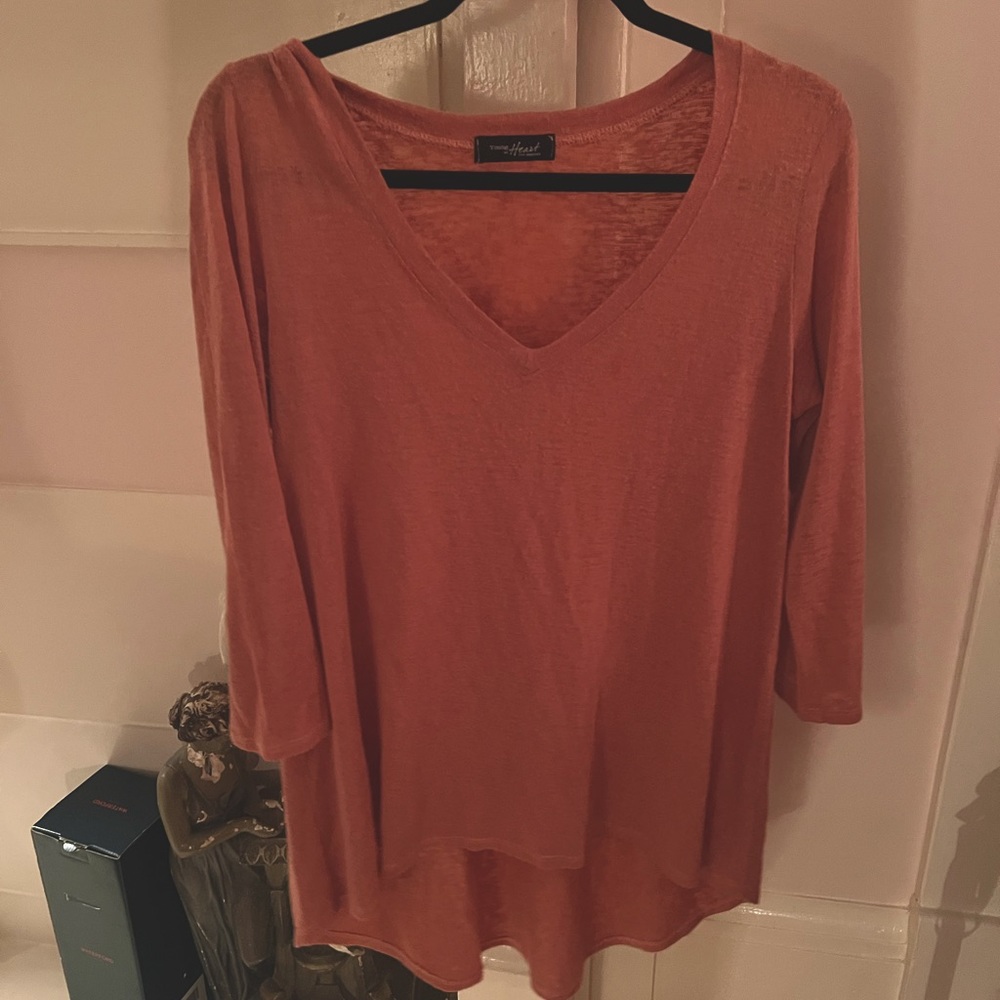 Young at Heart Pink V Neck Sweater